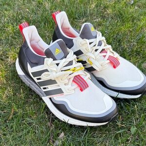 Adidas Ultra Boost Men's Sneakers - Black, White, and orange/red